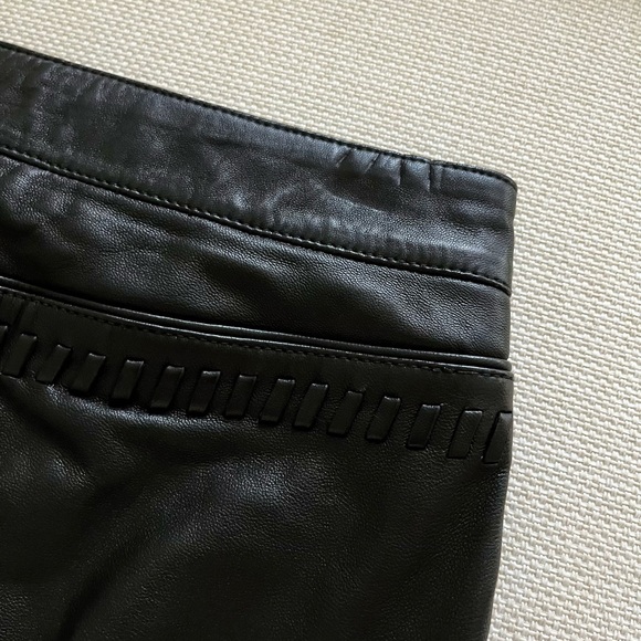 ALLSAINTS Willow Leather Front Zip Mini Skirt - Picture 4 of 7